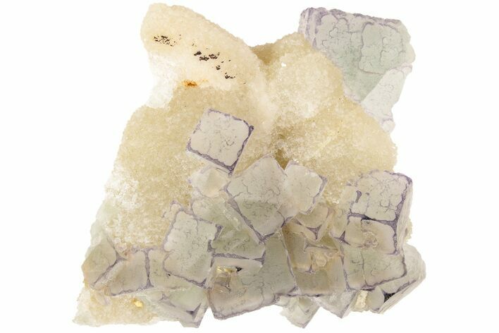Purple Edge Fluorite Crystal Cluster - Qinglong Mine, China #205483